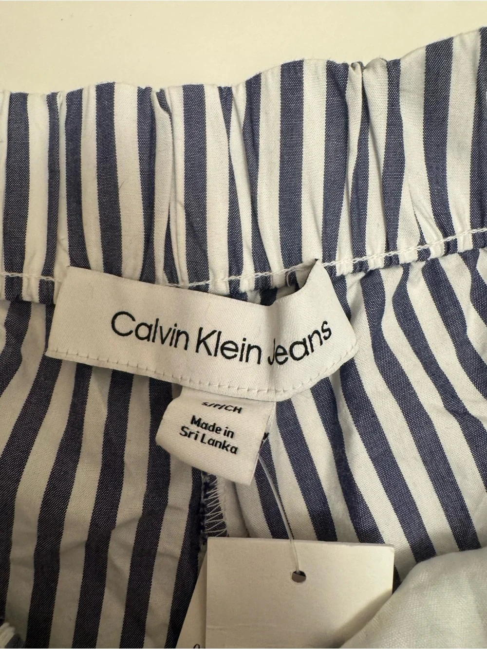 Calvin Klein Blue and White Striped Men’s Cotton Shorts